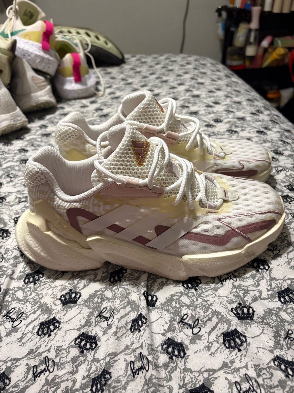 Adidas Cream & Muave Lightweight Mesh Sneakers